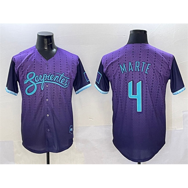 Arizona Diamondbacks #4 Ketel Marte Purple Jereymy 2025 City Connect Limited Stitched Jersey