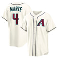 Arizona Diamondbacks #4 Ketel Marte Cream Jereymy Home Replica Jersey