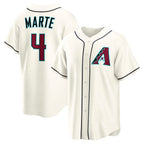 Arizona Diamondbacks #4 Ketel Marte Cream Jereymy Home Replica Jersey