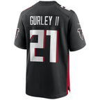 A.Falcons #21 Todd Gurley II Black Jereymy Game Player Jersey