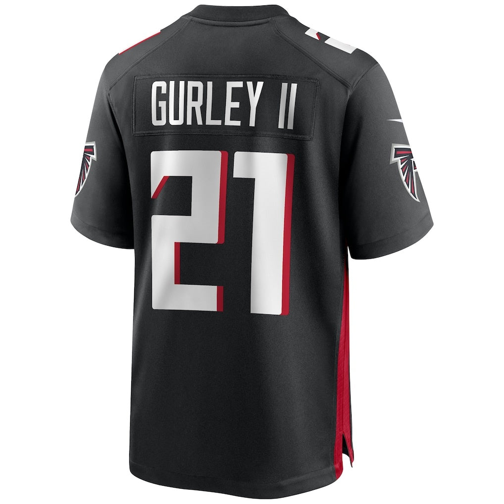 A.Falcons #21 Todd Gurley II Black Jereymy Game Player Jersey