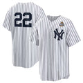 New York Yankees #22 Juan Soto White Jereymy 2024 World Series Cool Base Stitched Jersey