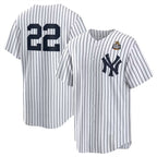 New York Yankees #22 Juan Soto White Jereymy 2024 World Series Cool Base Stitched Jersey