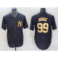 New York Yankees #99 Aaron Judge Black Gold Jereymy Cool Base Stitched Jersey