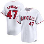 Los Angeles Angels #47 Griffin Canning White Jereymy Home Limited Stitched Jersey