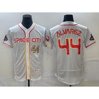 Houston Astros #44 Yordan Alvarez Number White Jereymy 2023 City Connect Flex Base Stitched Jersey 3
