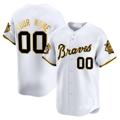 Custom Atlanta Braves Peaches n¡¯ Cream Vapor Premier Limited Jersey ¨C White Jereymy