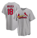 St. Louis Cardinals #18 Jordan Walker Grey Jereymy Cool Base Stitched Jersey