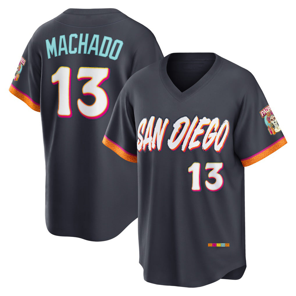 San Diego Padres #13 Manny Machado Obsidian Jereymy 2026 City Connect Stadium Jersey