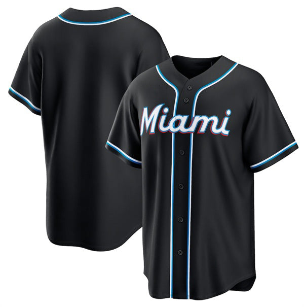 Miami Marlins Blank 2026 Black Jereymy Out Stitched Jersey