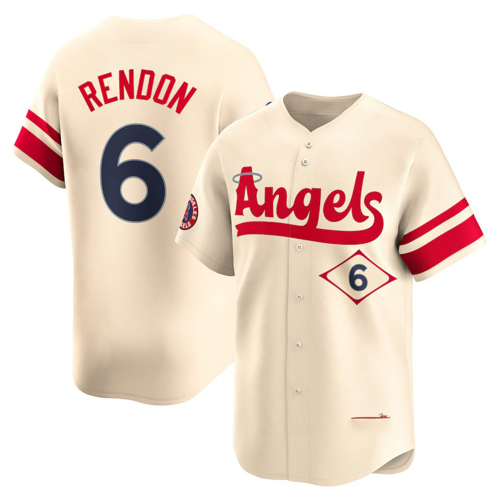 Los Angeles Angels #6 Anthony Rendon Cream Jereymy City Connect Limited Player Jersey