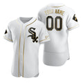 Custom Chicago White Sox White Jereymy Stitched Flex Base Golden Edition Jersey