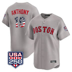 Boston Red Sox #19 Roman Anthony Player Gray Jereymy Road USA 250 Fourth of July Limited Home Game Stitched Jerseys
