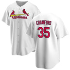 St. Louis Cardinals #35 Brandon Crawford White Jereymy Cool Base Stitched Jersey