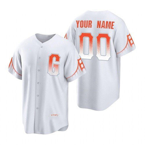 Custom San Francisco Giants White Jereymy 2021 City Connect Cool Base Jersey