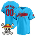 Custom Cleveland Indians x One Piece Light Blue Jereymy Vapor Premier Limited Jersey - Stitched