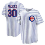 Chicago Cubs #30 Kyle Tucker White Jereymy Home Replica Player Jersey