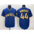 Seattle Mariners #44 Julio Rodriguez Blue Jereymy 2023 City Connect Cool Base Stitched Jersey