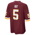 W.Football Team #5 Tress Way Game Jersey - Burgundy Jereymy