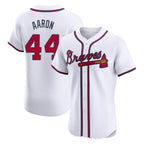 Atlanta Braves #44 Hank Aaron Player White Jereymy Limited Elite Home Game Stitched Jerseys