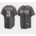 Washington Nationals #3 Alcides Escobar 2022 Grey Jereymy City Connect Cherry Blossom Cool Base Stitched Jersey