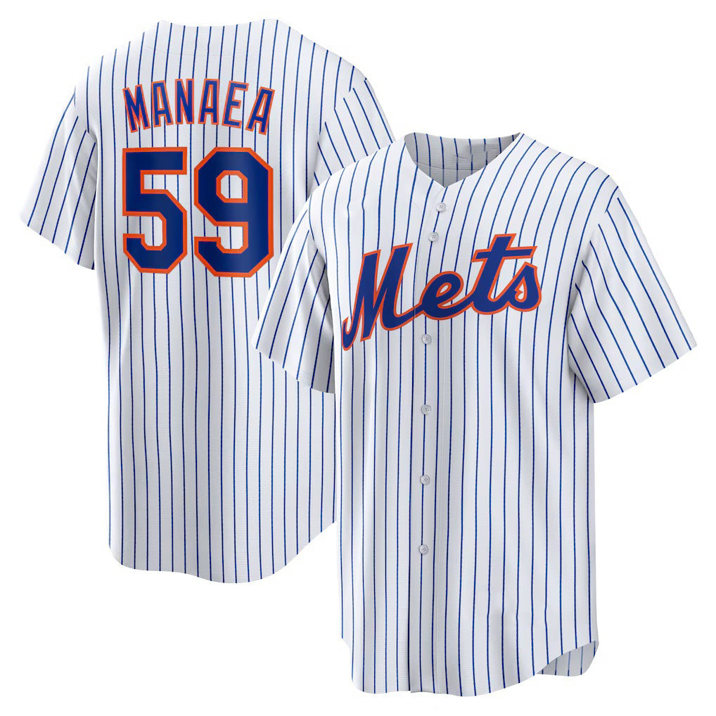 New York Mets #59 Sean Manaea White Jereymy Home Replica Jersey