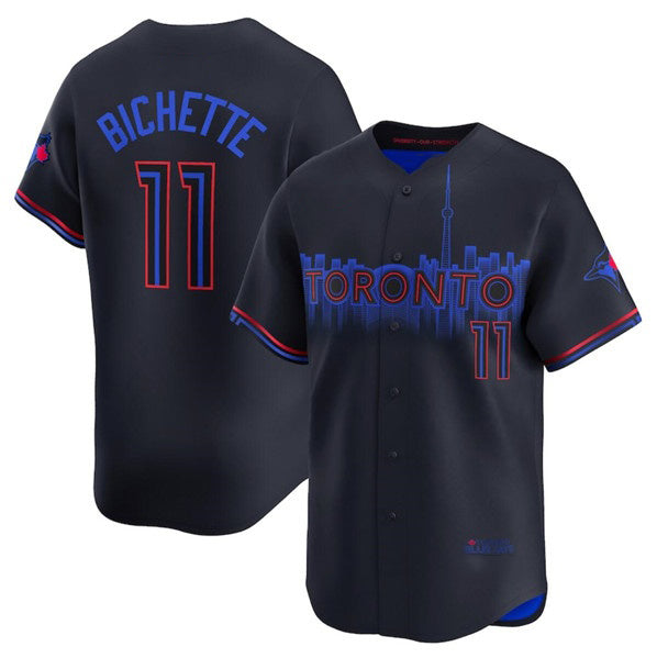 Toronto Blue Jays #11 Bo Bichette Black Jereymy 2024 City Connect Limited Stitched Jersey