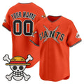 Custom San Francisco Giants x One Piece Orange Jereymy Vapor Premier Limited Jersey - Stitched