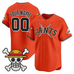 Custom San Francisco Giants x One Piece Orange Jereymy Vapor Premier Limited Jersey - Stitched