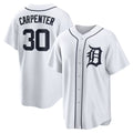 Detroit Tigers #30 Kerry Carpenter White Jereymy Home Replica Jersey