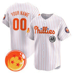 Custom Philadelphia Phillies x Dragon Ball White Jereymy Vapor Premier Limited Jersey - All Stitched