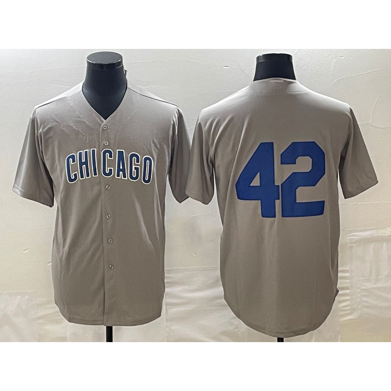 Chicago Cubs #42 Bruce Sutter Gray Jereymy Stitched Cool Base Jersey