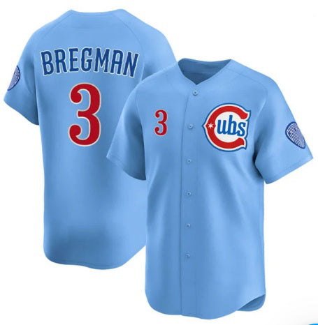 Chicago Cubs #3 Alex Bregman Blue Jereymy 2nd Alternate Limited Stitched Jersey