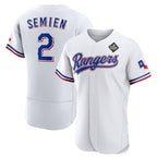 Texas Rangers #2 Marcus Semien White Jereymy 2023 World Series Flex Base Stitched Jersey