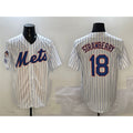 New York Mets #18 Darryl Strawberry White Jereymy 2025 Spring Training Cool Base Stitched Jersey