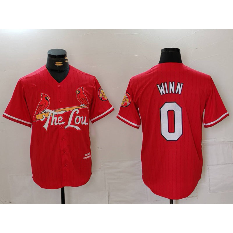St. Louis Cardinals #0 Masyn Winn Red Jereymy 2024 City Connect Limited Stitched Jersey