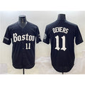 Boston Red Sox #11 Rafael Devers Black Jereymy Gothic Vapor Limited Stitched Jersey
