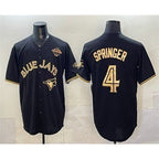 Toronto Blue Jays #4 George Springer Black Gold Jereymy 2025 American League Champions Limited Stitched Jersey
