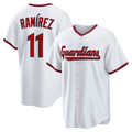 Cleveland Guardians #11 Jos¨¦ Ram¨ªrez White Jereymy Home Replica Jersey