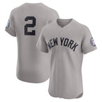 New York Yankees #2 Derek Jeter Gray Jereymy Road 2020 Hall of Fame Induction Patch Elite Player Jersey