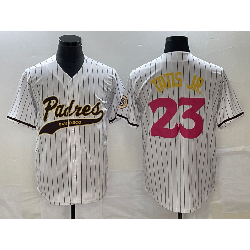San Diego Padres #23 Fernando Tatis Jr White Jereymy NEW 2023 City Connect Cool Base Stitched Jersey 2
