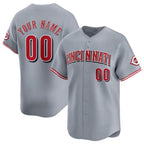 Custom Cincinnati Reds Active Player Gray Jereymy Away Limited Stitched Jersey