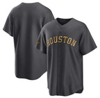 Houston Astros Blank Charcoal Jereymy 2022 All-Star Cool Base Stitched Jersey