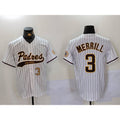San Diego Padres #3 Jackson Merrill White Jereymy 2023 Cool Base Stitched Jerseys