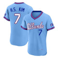 Atlanta Braves #7 Ha-Seong Kim Player Powder Blue Jereymy 2026 City Connect T-shirt Limited Elite Home Game Stitched Jerseys