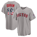 Boston Red Sox #16 Jarren Duran USA 250 Fourth of July Road Stadium Jersey - Gray Jereymy