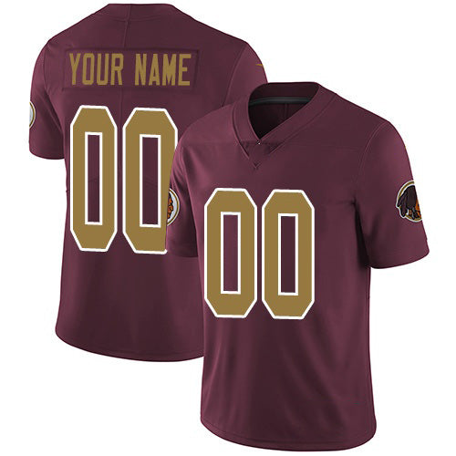Custom W.Redskins Alternate Burgundy Red Jereymy Vapor Untouchable 80th Anniversary Limited Jersey