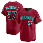 Arizona Diamondbacks #57 Eduardo Rodriguez Player Red Jereymy Limited Home Game Stitched Jerseys