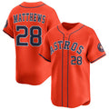 Houston Astros #28 Brice Matthews Orange Jereymy 2025 Alternate Limited Stitched Jersey