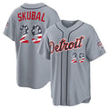Detroit Tigers #29 Tarik Skubal USA 250 Fourth of July Road Stadium Jersey - Gray Jereymy